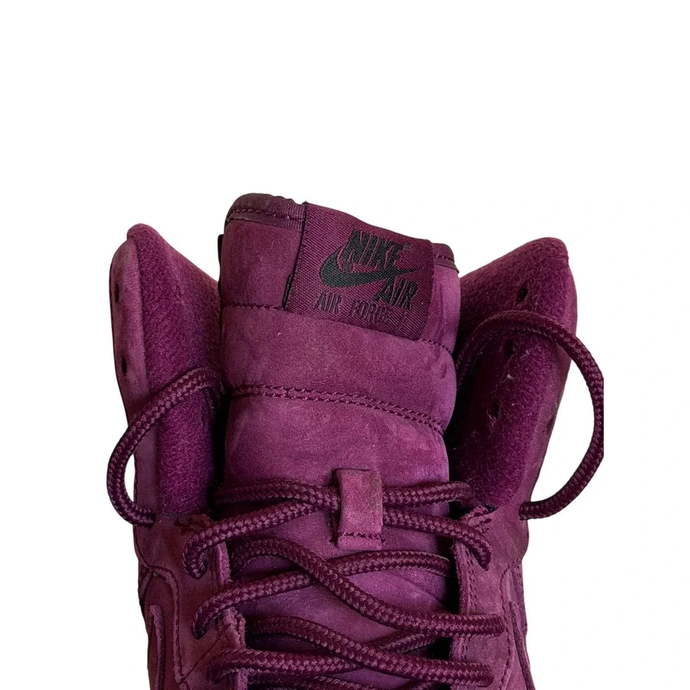 Nike Air Force 1 High WB Bordeaux Shoes 922066-600 6.5Y Suede Purple Gum Sole